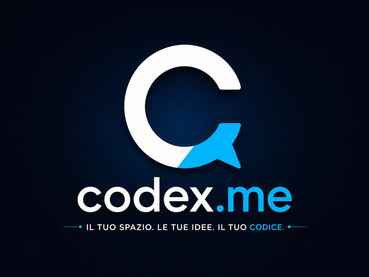 Logo ufficiale di Codex.me, piattaforma sociale indipendente fondata da Michele Buscè.